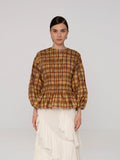 Autumn Plaid Blouse